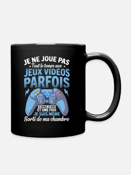 Je ne joue pas tout le temps aux jeux vidéos - Mug uni - noir