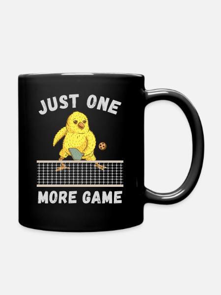 Pickleball - Just one more game - Full Colour Mug - black