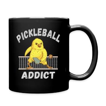 Pickleball Süchtig - Tasse einfarbig - Schwarz - Rechts