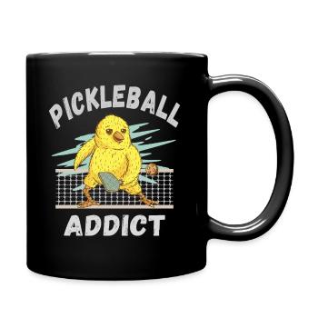 Pickleball Süchtig - Tasse einfarbig - Schwarz - Rechts