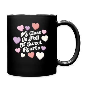 Lehrer Valentinstag Meine Klasse ist voller Süßes - Tasse einfarbig - Schwarz - Rechts