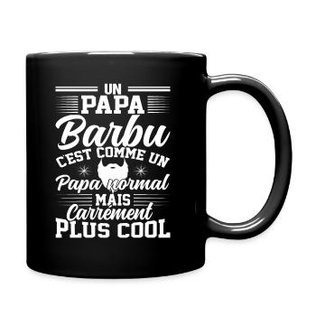 Un papa barbu c'est comme un papa normal - Mug uni - noir - Droite