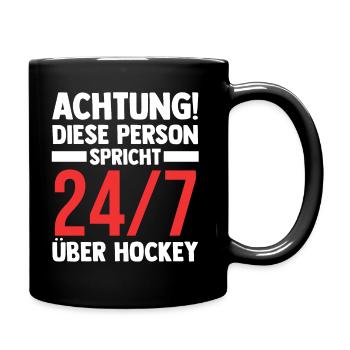 Eishockey Hockeyspieler Hockey - Tasse einfarbig - Schwarz - Rechts