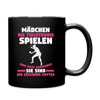 Tischtennisspieler Tischtennis - Tasse einfarbig - Schwarz - Rechts