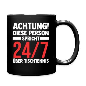 Tischtennisspieler Tischtennis - Tasse einfarbig - Schwarz - Rechts