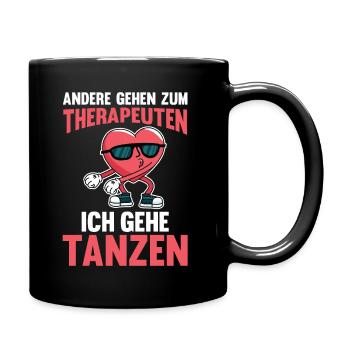 Tanzen Party Musik Tänzer - Tasse einfarbig - Schwarz - Rechts