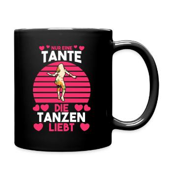 Tanzen Party Tante Musik Tänzer - Tasse einfarbig - Schwarz - Rechts