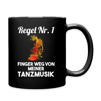 Tanzen Party Musik Tänzer - Tasse einfarbig - Schwarz - Rechts