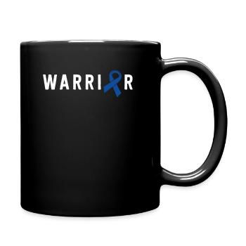 Darmkrebs Krieger Männer Papa Vater Dunkelblau - Tasse einfarbig - Schwarz - Rechts