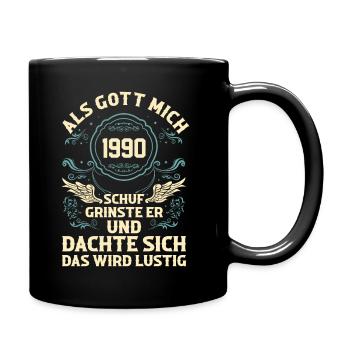 33 Jahre Geburtstag Jahrgang 1990 - Tasse einfarbig - Schwarz - Rechts