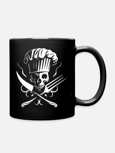 Skeleton Chief White - Full Colour Mug - black