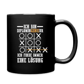 Ich bin Ingenieur Diplomingenieur - Tasse einfarbig - Schwarz - Rechts