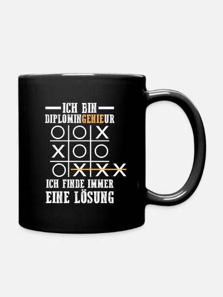 Ich bin Ingenieur Diplomingenieur - Tasse einfarbig - Schwarz