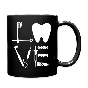 Dental Hygienist - Dental Surgeon Dental School - Full Colour Mug - black - Right