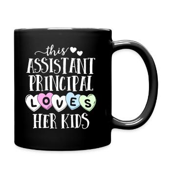 Assistant Principal Loves Her Kids School - Full Colour Mug - black - Right