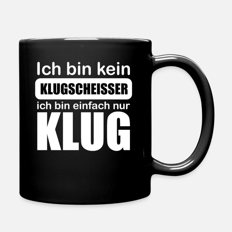 Klugscheißer - Tasse einfarbig - Schwarz