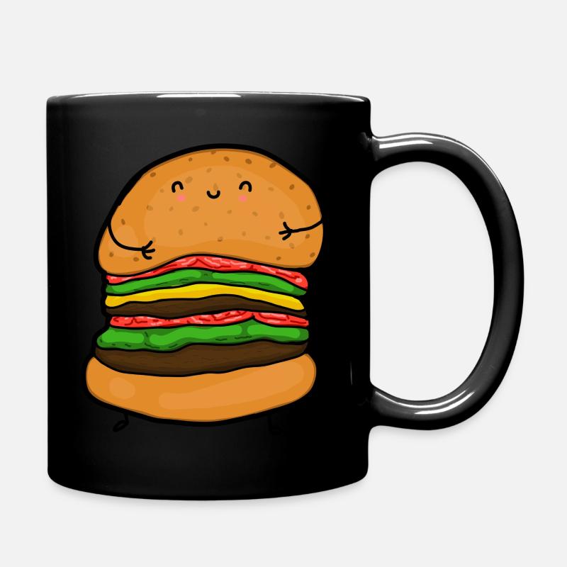 Burger - Tasse einfarbig - Schwarz