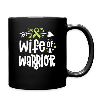 Femme d’un guerrier Lymphome Sensibilisation au cancer - Mug uni - noir - Droite