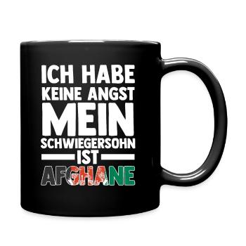 Ich habe keine Angst mein Schwiegersohn ist Afghan - Tasse einfarbig - Schwarz - Rechts
