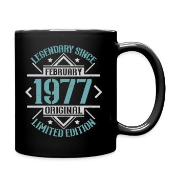 Legendär seit Februar 1977 limitierte Auflage - Tasse einfarbig - Schwarz - Rechts