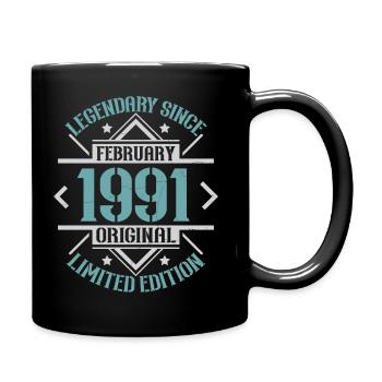 Legendär seit Februar 1991 limitierte Auflage - Tasse einfarbig - Schwarz - Rechts