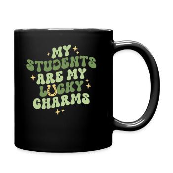 Mes élèves sont mes porte-bonheur Professeur St - Mug uni - noir - Droite