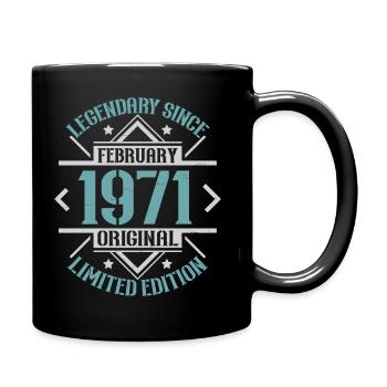 Légendaire depuis Février 1971 édition limitée - Mug uni - noir - Droite