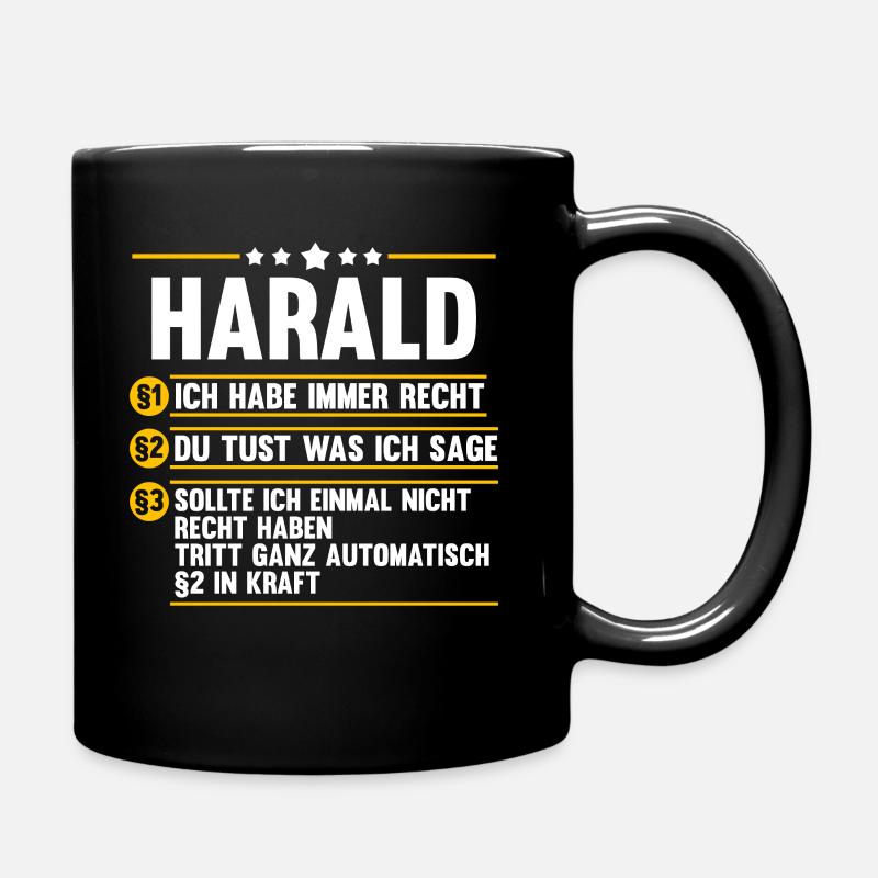 Harald - Tasse einfarbig - Schwarz