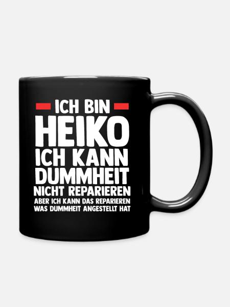 Heiko - Tasse einfarbig - Schwarz