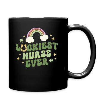 Glücklichste Krankenschwester aller Zeiten Nicu Er Peds Retro Krankenschwester St - Tasse einfarbig - Schwarz - Rechts