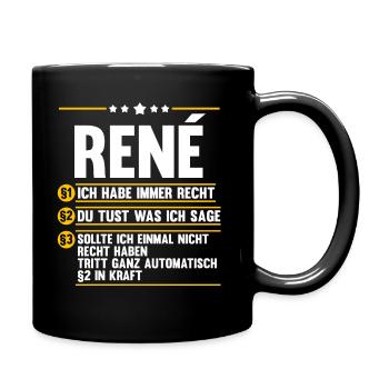 Rene - Full Colour Mug - black - Right