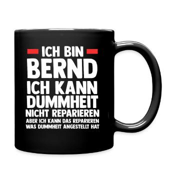 Bernd - Tasse einfarbig - Schwarz - Rechts