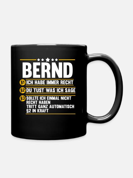 Bernd - Tasse einfarbig - Schwarz