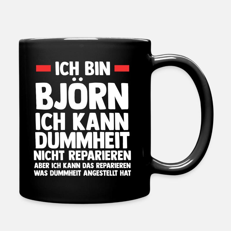 Björn - Tasse einfarbig - Schwarz
