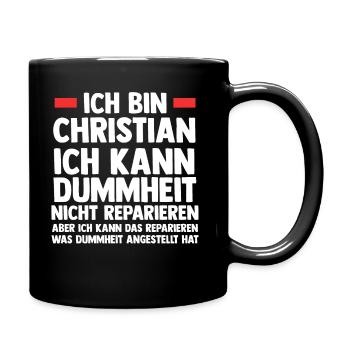 Christian - Tasse einfarbig - Schwarz - Rechts