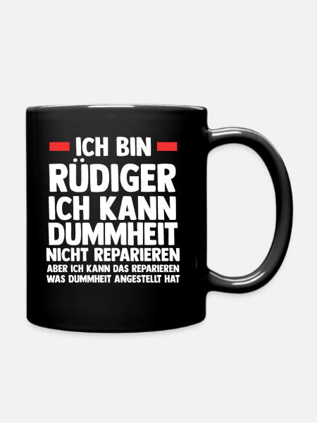 Rüdiger - Tasse einfarbig - Schwarz