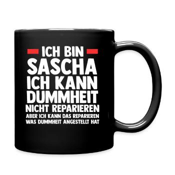 Sascha - Tasse einfarbig - Schwarz - Rechts
