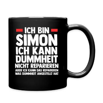 Simon - Tasse einfarbig - Schwarz - Rechts