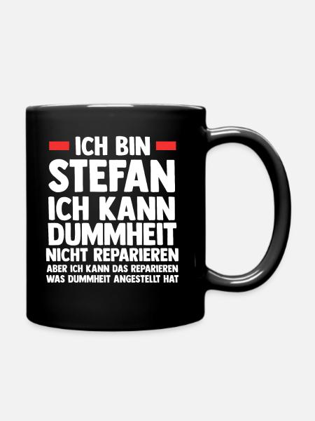 Stefan - Tasse einfarbig - Schwarz