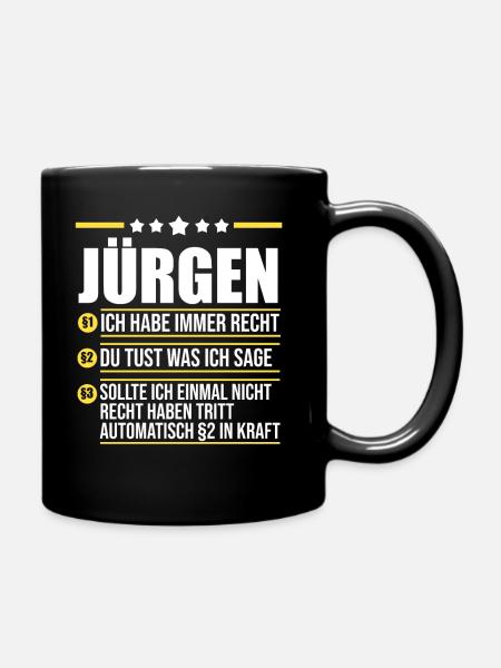 Jürgen - Tasse einfarbig - Schwarz