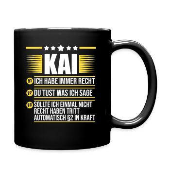 Kai - Tasse einfarbig - Schwarz - Rechts