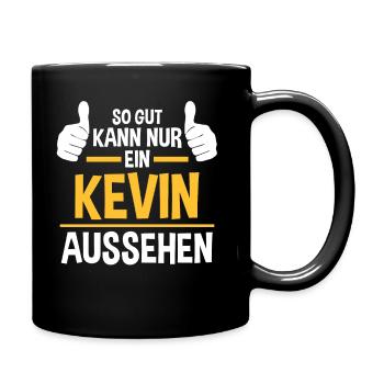 Kevin - Tasse einfarbig - Schwarz - Rechts
