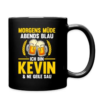 Kevin - Tasse einfarbig - Schwarz - Rechts