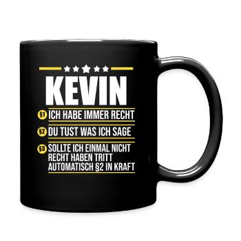 Kevin - Tasse einfarbig - Schwarz - Rechts