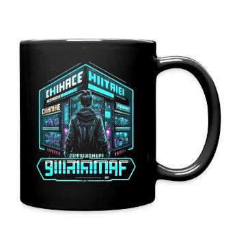 Cyber-Shop - Tasse einfarbig - Schwarz - Rechts