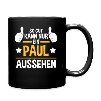 Paul - Tasse einfarbig - Schwarz - Rechts