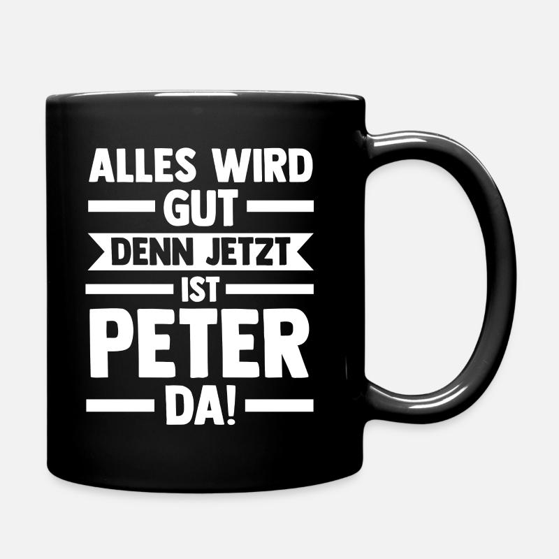 Peter - Tasse einfarbig - Schwarz