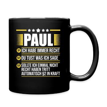 Paul - Tasse einfarbig - Schwarz - Rechts