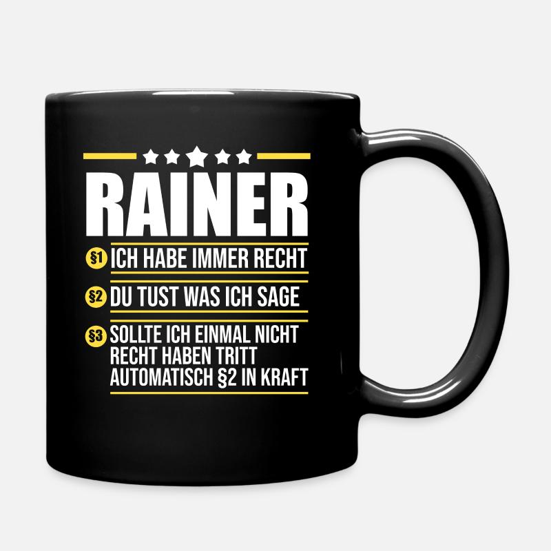 Rainer - Tasse einfarbig - Schwarz