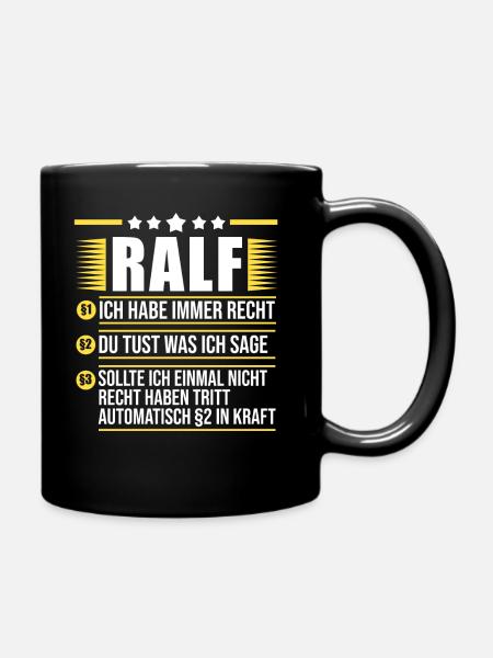 Ralf - Tasse einfarbig - Schwarz
